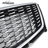 BUFEETERS   Front Bumper Upper Premium Luxury Grille Fit For 2020 2021 2022 2023 2024 Cadillac XT5,Diamond Style,Black&Silver