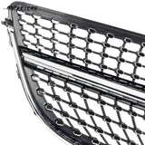 BUFEETERS  Front Bumper Upper Grille Fit For 2014 2015 2016 2017 Mercedes Benz W207 E-CLASS Coupe Facelift,Diamond Style,Black