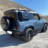 BUFEETERS  Exterior Side Mounted Gear Box Carrier Fit For 2020 2021 2022 2023 2024 Defender 90 110 130,Gloss Black
