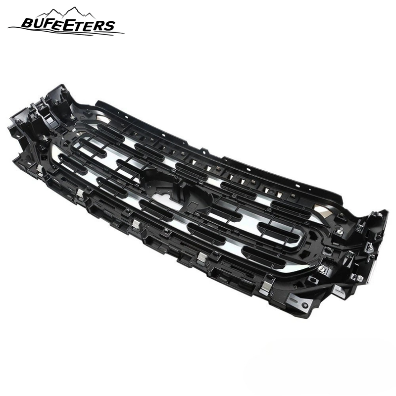 BUFEETERS Front Bumper Upper Grille Fit For 2021 2022 Ford F150 XLT,Horizontal Billet Style,Chrome&Black