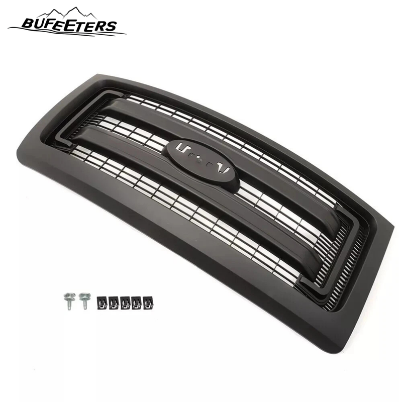 BUFEETERS  Front Bumper Grille Fit For 2009 2010 2011 2012 2013 2014 Ford F150 F-150,Matte Black