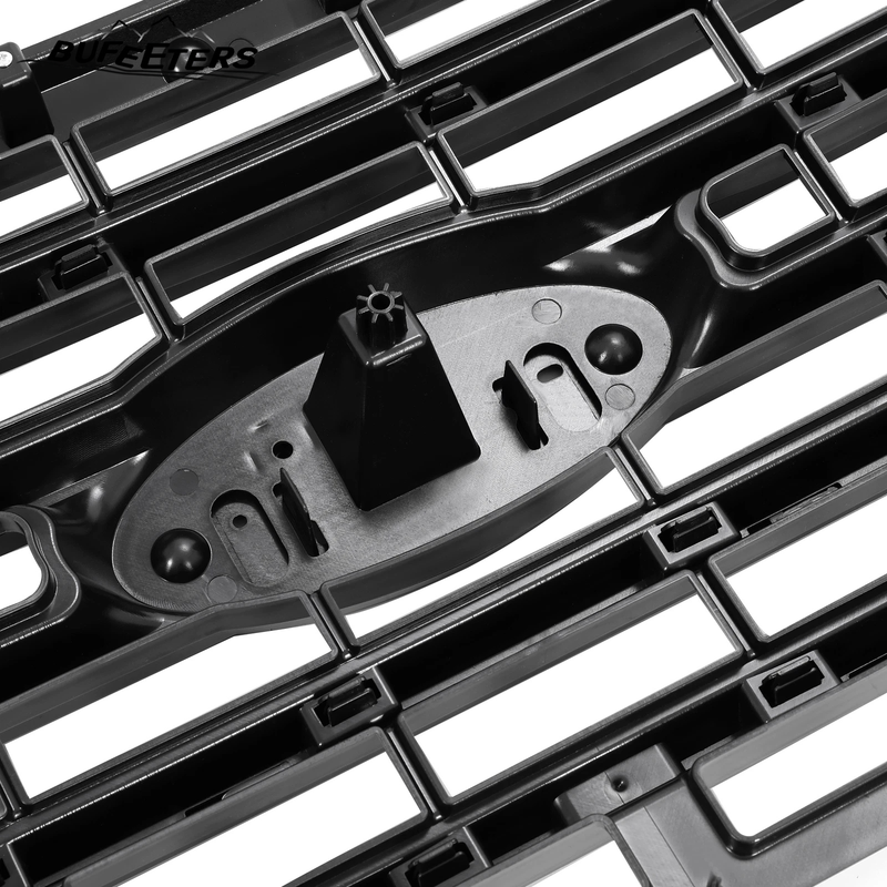 BUFEETERS  Front Bumper Upper Grille Fit For 2015 2016 2017 Ford F150 F-150,Horizontal Style,Matte Black
