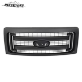 BUFEETERS  Front Bumper Grille Fit For 2009 2010 2011 2012 2013 2014 Ford F150 F-150,Matte Black