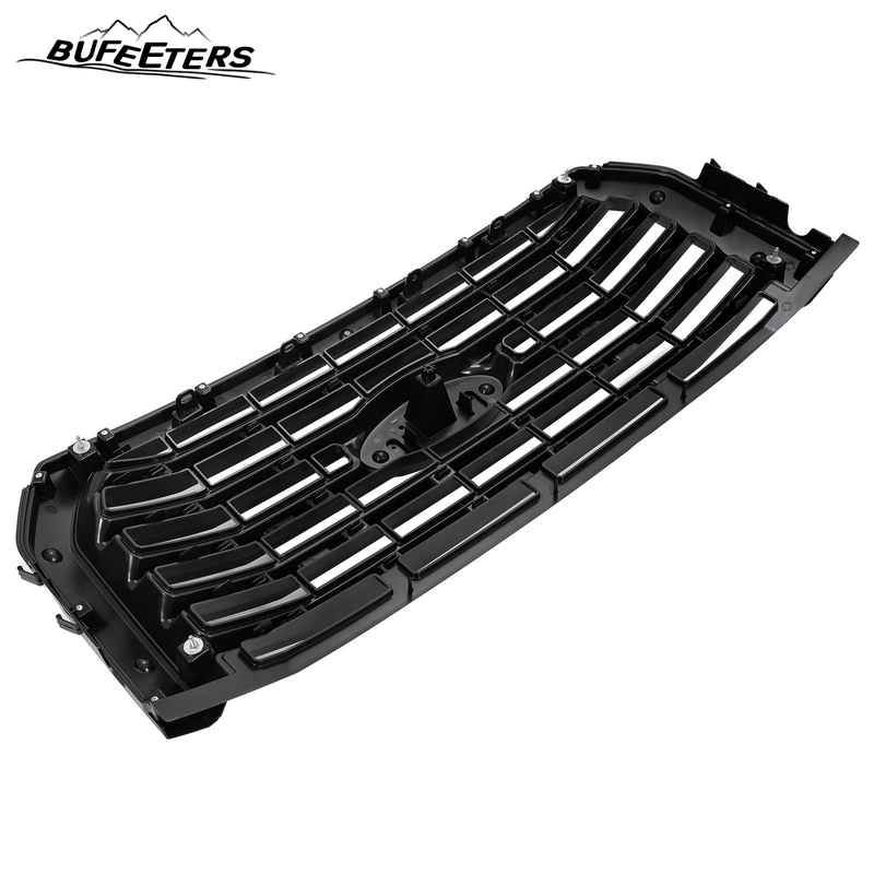 BUFEETERS  Front Bumper Upper Grille Fit For 2015 2016 2017 Ford F150 F-150,Horizontal Style,Matte Black