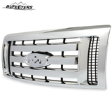 BUFEETERS  Front Upper Grille Fit For 2009 2010 2011 2012 2013 2014 Ford F150 F-150 XLT,Chrome Shell w/ Black Insert