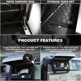 BUFEETERS Exterior Side Mounted Gear Box Carrier Luggage Fit For 2020 2021 2022 2023 2024 Land Rover Defender 90 110 130,Black with UK Flag Logo