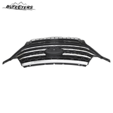 BUFEETERS  Front Bumper Upper Grille Assembly Fit For 2020 2021 2022 2023 Ford Explorer XLT,Honeycomb Style,Chrome&Gloss Black