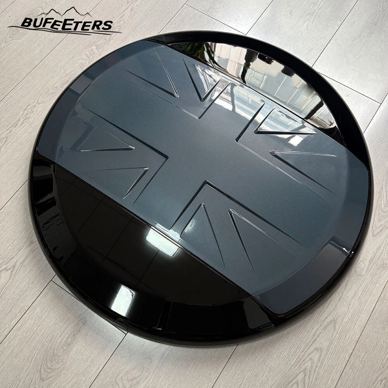 BUFEETERS Rear Spare Tire Cover Fit For 2020 2021 2022 2023 2024 2025 Land Rover Defender 90/110/130 Wheel Cover,Blue&Gloss Black