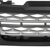 BUFEETERS  Front Grille Air Side Vent Set Fit For 2014 2015 2016 2017 Land Rover Range Rover Sport,Mesh Style,Nickel Plated