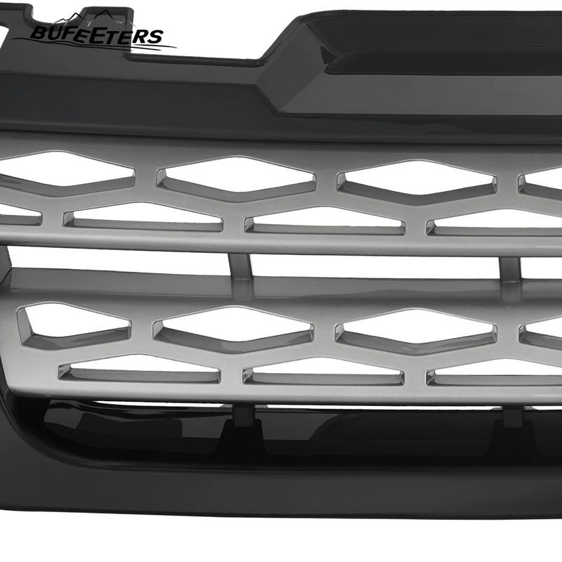 BUFEETERS  Front Grille Air Side Vent Set Fit For 2014 2015 2016 2017 Land Rover Range Rover Sport,Mesh Style,Nickel Plated