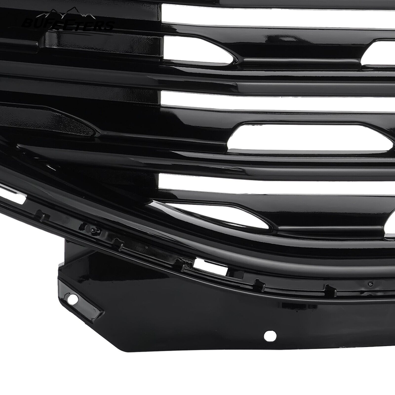 BUFEETERS  Front Bumper Upper Grille Cover W/o Camero Hole Fit For 2019 2020 2021 2022  Ford Edge SE SEL,Mesh Style,Gloss Black
