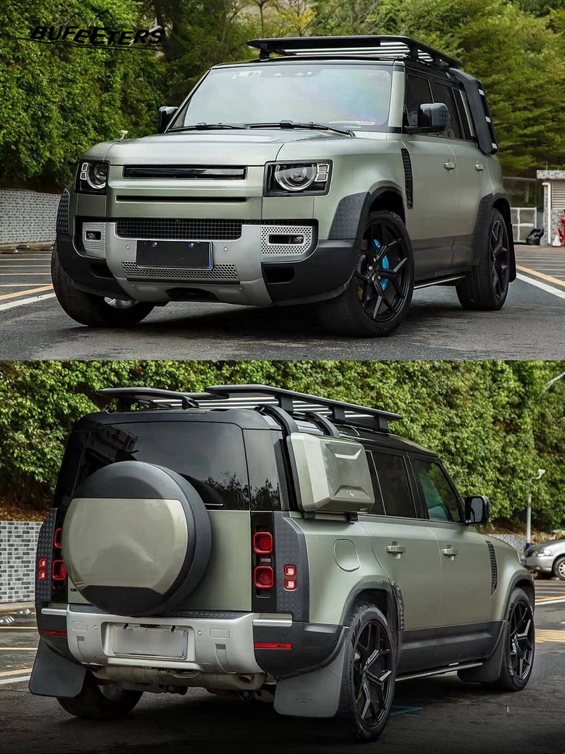 BUFEETERS Side Mounted Gear Carrier Box Fit For 2020 2021 2022 2023 2024 Defender 130 110 90,Pangea Green