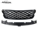 BUFEETERS  Front Bumper Upper Grille Fit For 2018 2019 2020 2021 2022 2023 Land Rover Range Rover Velar,Honeycomb Style,Gloss Black