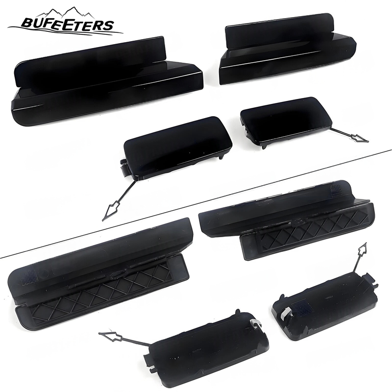 BUFEETERS Front Rear Lip Bumper Guard Skid Kit Fit For 2020 2021 2022 2023 2024 Land Rover Defender 90 110 130,Gloss Black
