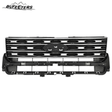 BUFEETERS Front Bumper Upper Grille Fit For 2016 2017 Ford Explorer,Factory Style,Silver Coated Black