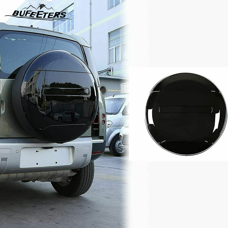 BUFEETERS Rear Spare Tire Cover For 2020 2021 2022 2023 2024 2025 Land Rover Defender  90/110/130 L663 L851 Wheel Cover,Gloss Black