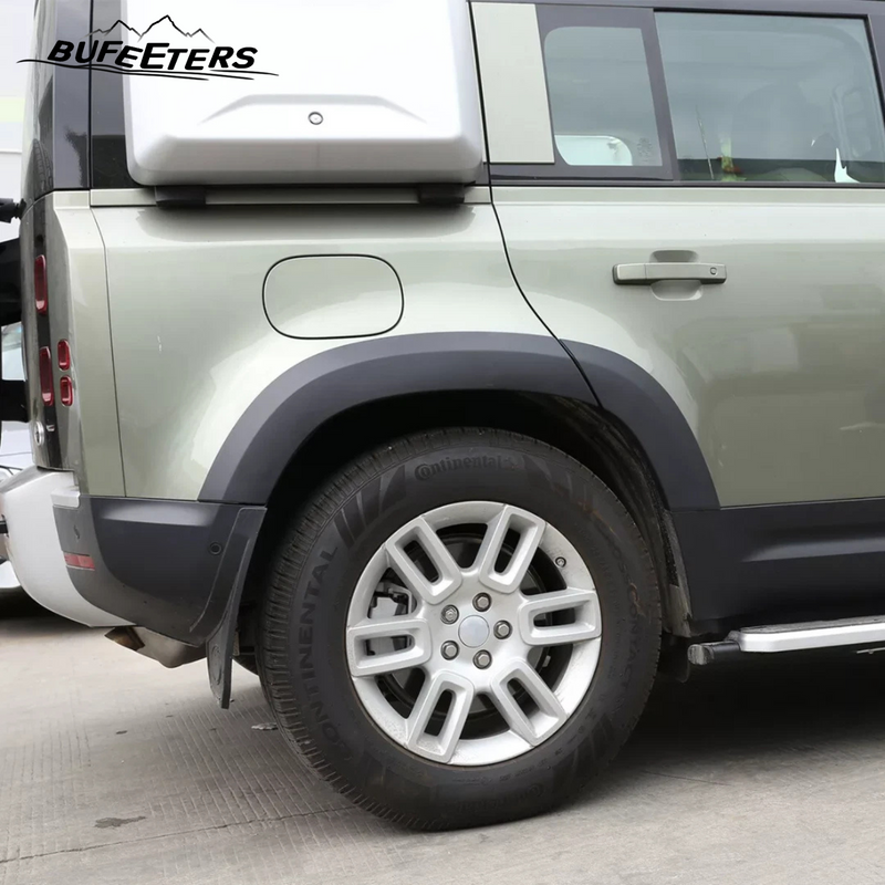 BUFEETERS Set Fender Flare Wheel Eyebrow Arch Trim Fit For 2020 2021 2022 2023 2024 2025 Land Rover Defender 110,Matte Black