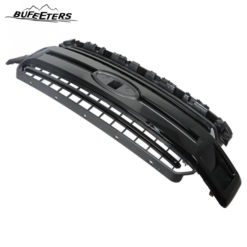 BUFEETERS  Front Bumper Upper Grille Fit For 2018 2019 2020 Ford F-150 XLT XL,Honeycomb Style,Gloss Black