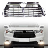 Chrome Front Bumper Upper Grille ABS Grill For Toyota Highlander 4-Dr 2014-2016