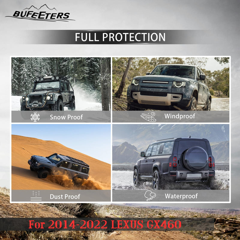 BUFEETERS Front Upper Lower Grille Luxury Grill Fit For 2014 2015 2016 2017 2018 2019 2020 2021 2022 LEXUS GX460,Factory Style,Chrome&Gray