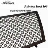 BUFEETERS  Front Bumper Stainless Steel Mesh Grille Fit For 2008 2009 2010 2011 2012 2013 Cadillac CTS/2011 2012 2013 CTS Coupe,Mesh Style,Black