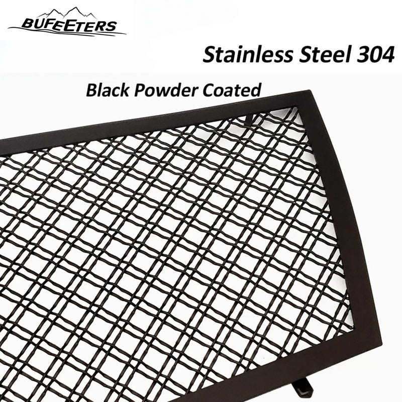 BUFEETERS  Front Bumper Stainless Steel Mesh Grille Fit For 2008 2009 2010 2011 2012 2013 Cadillac CTS/2011 2012 2013 CTS Coupe,Mesh Style,Black