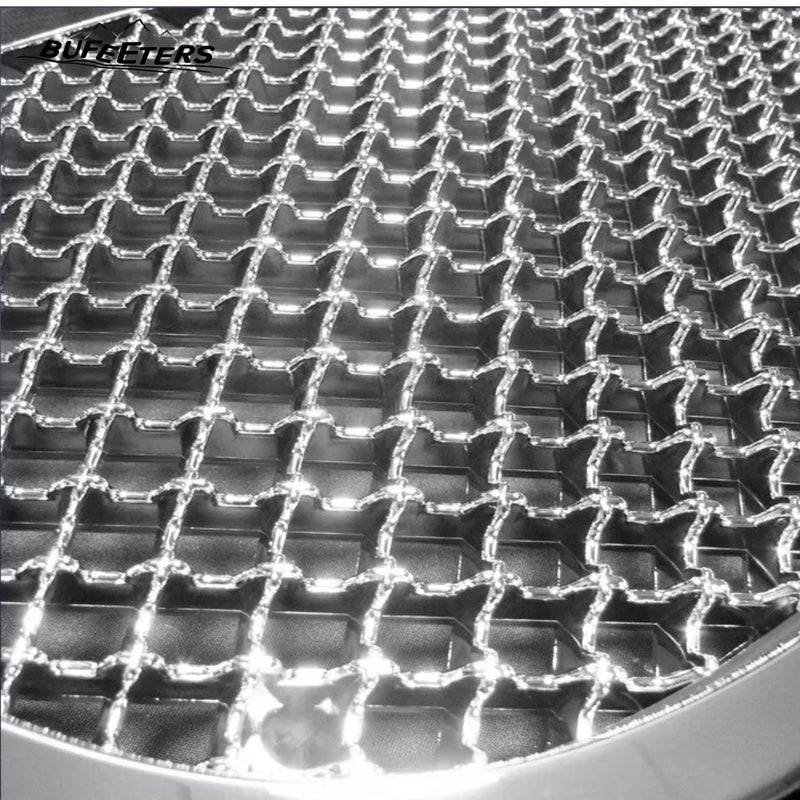 BUFEETERS Front Upper Grille Luxury Mesh Fit For 2007 2008 2009 2010 2011 2012 2013 2014 GMC Yukon/Yukon XL,Mesh Style,Chrome