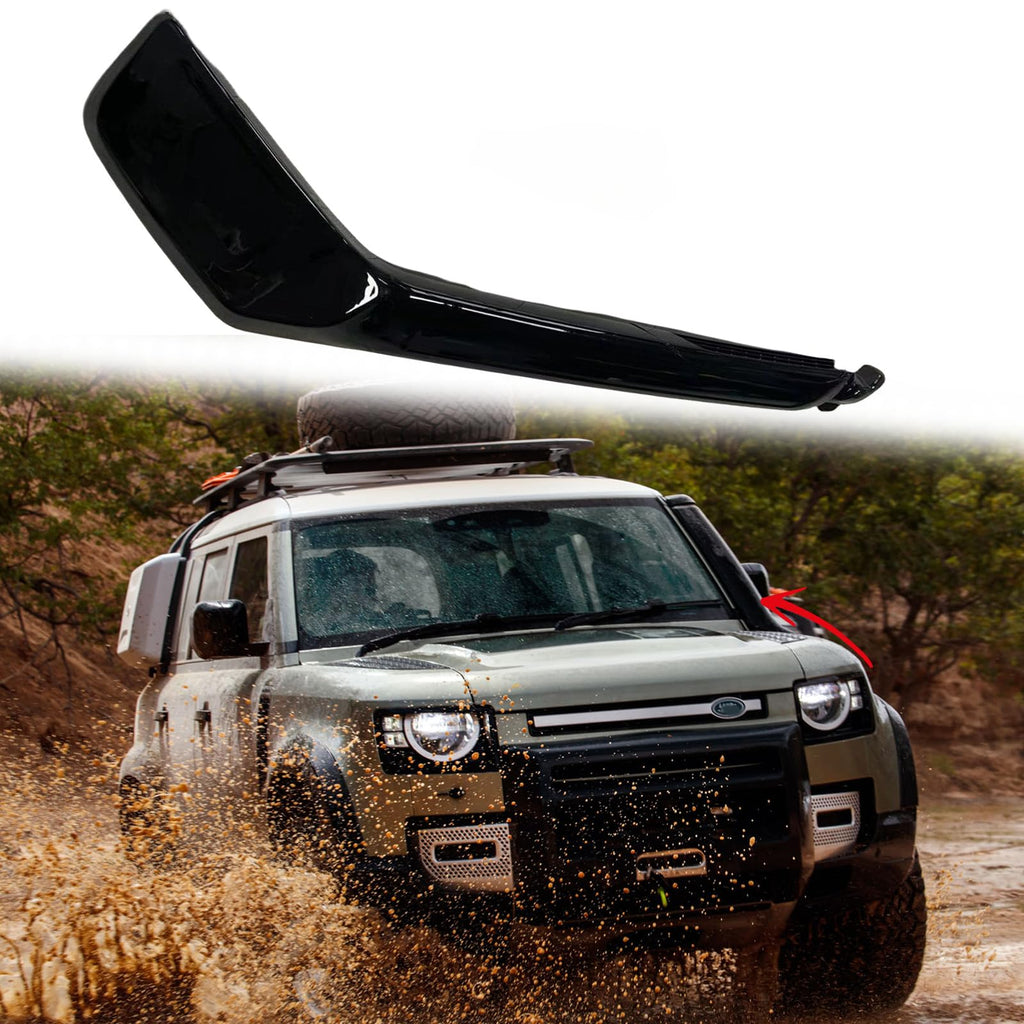 BUFEETERS Snorkel Kit Cold Air System Fit For 2020 2021 2022 2023 2024 2025 Land Rover Defender 90 110 130 V4 V6 Offroad 4x4,Gloss Black