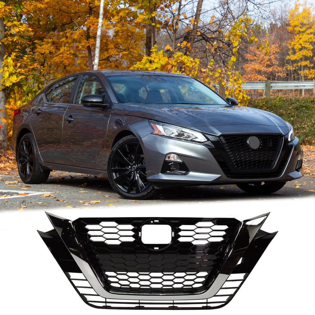 BUFEETERS  New Front Bumper Grille Assembly Fit For 2019 2020 2021 2022 Nissan Altima,Factory Style,Black