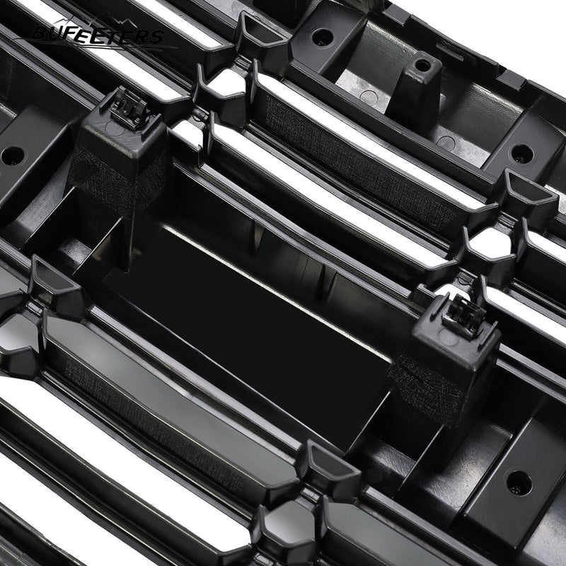 BUFEETERS Front Bumper Upper Grille Fit For 2016 2017 2018 2019 Chevrolet Silverado 1500,Honeycomb Style,Chrome&Black