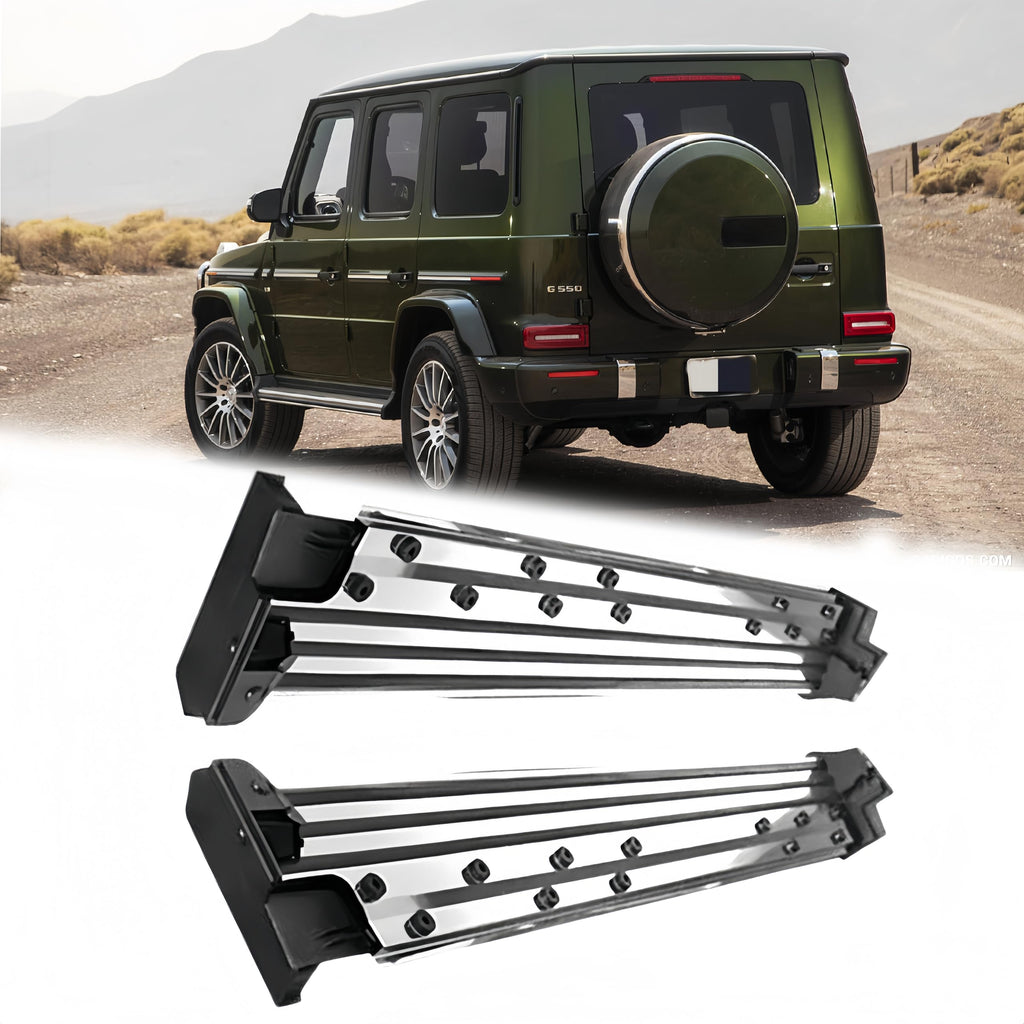 BUFEETERS Side Step Running Board Nerf Bar Fit For 2019 2020 2021 2022 2023 2024 2025 Mercedes Benz G-Class 500 550 W463,Black&Silver
