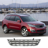 BUFEETERS  Front Bumper Lower Grille Fit For 2013 2014 2015 2016 2017 Chevy Chevrolet Traverse,Honeycomb Style,Chrome&Black