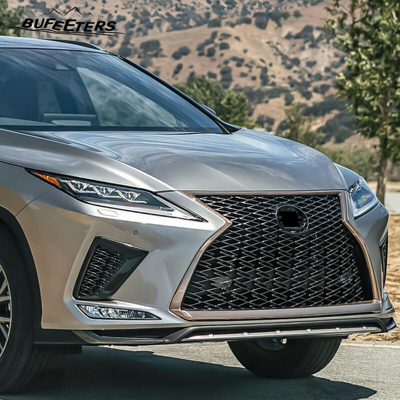 BUFEETERS  Front Upper Grille Without Camera Hole Fit For 2020 2021 2022 Lexus RX350 RX450h RX450hL F Sport,Factory Style,Chrome&Black