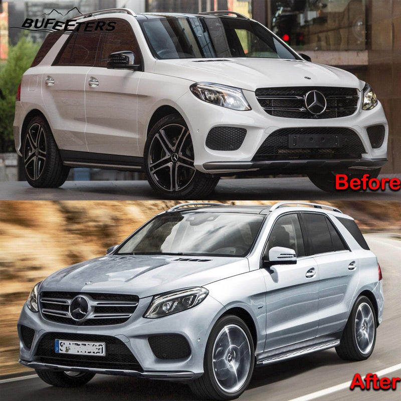 BUFEETERS  Side Step Running Board Nerf Bar Fit For 2012 2013 2014 2015 2016 2017 2018 Mercedes W166 ML GLE,Chrome&Silver
