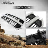 BUFEETERS Front Bumper Upper Grille Fit For 2016 2017 2018 2019 Chevrolet Silverado 1500,Honeycomb Style,Chrome&Black