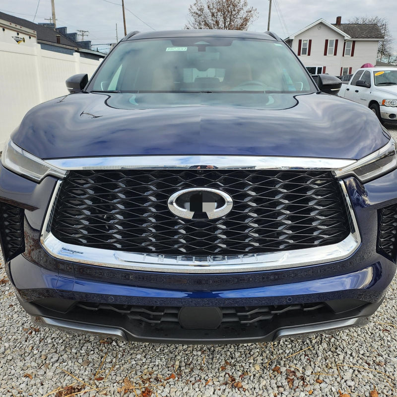 BUFEETERS  Front Bumper Upper Grille Fit For 2022 2023 INFINITI QX60,Mesh Style,Chrome&Black