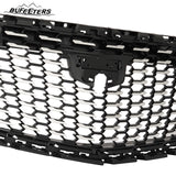 BUFEETERS Front Bumper Upper Grille W/o Camera Hole Fit For 2016 2017 2018 2019 2020 2021 2022 2023 Cadillac XT5,Sky Diamond Style,Silver&Black