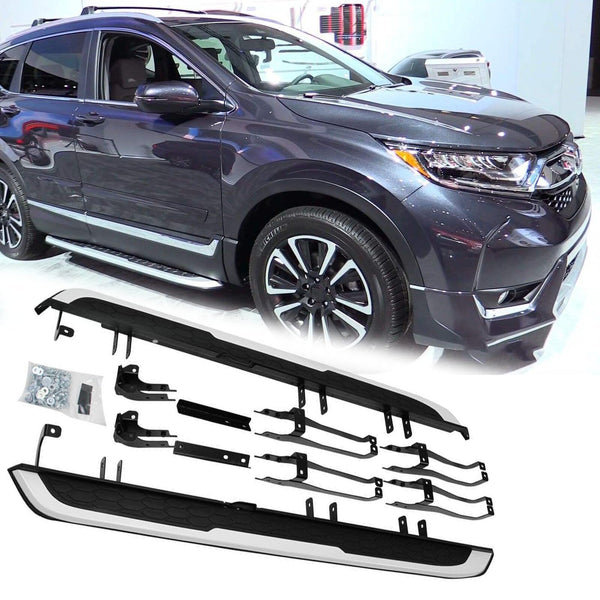 BUFEETERS  Side Step Running Board Nerf Bar Fit For 2017 2018 2019 2020 2021 2022 Honda CRV CR-V,Black&Silver