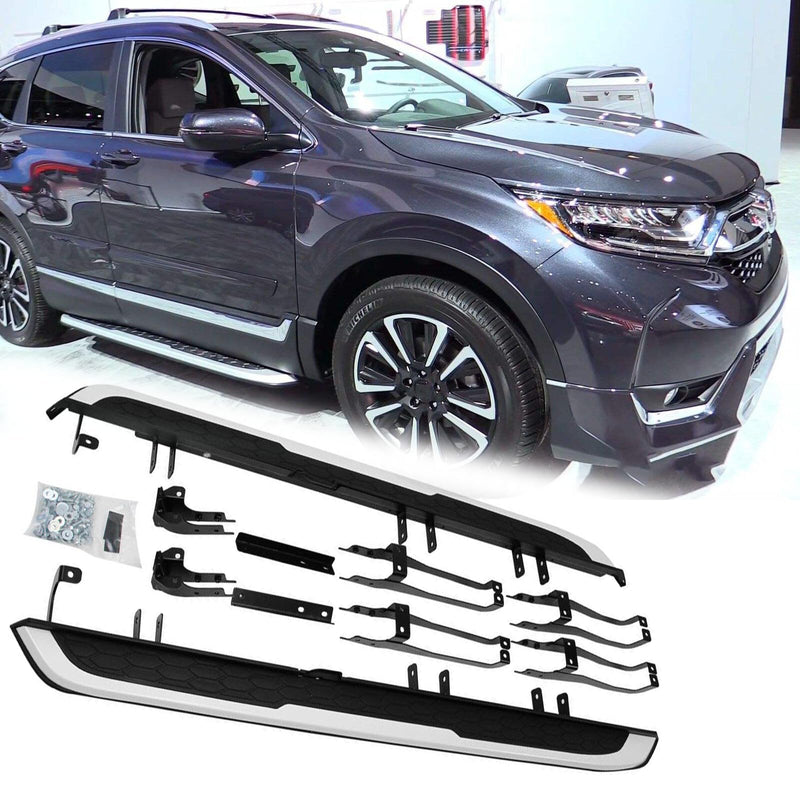 BUFEETERS  Side Step Running Board Nerf Bar Fit For 2017 2018 2019 2020 2021 2022 Honda CRV CR-V,Black&Silver