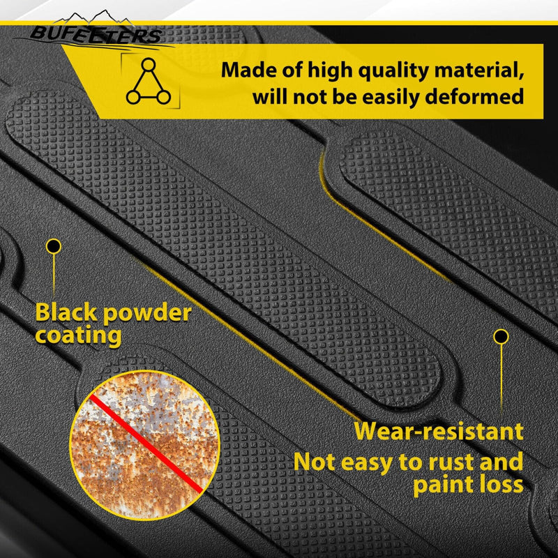 BUFEETERS Side Step Running Board Nerf Bar Fit For 2021 2022 2023 2024 Ford Bronco 2-Door,Black