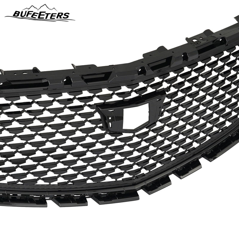 BUFEETERS   Front Bumper Upper Grille Fit For 2016 2017 2018 2019 2020 2021 2022 2023 Cadillac XT5,Black Diamond Style