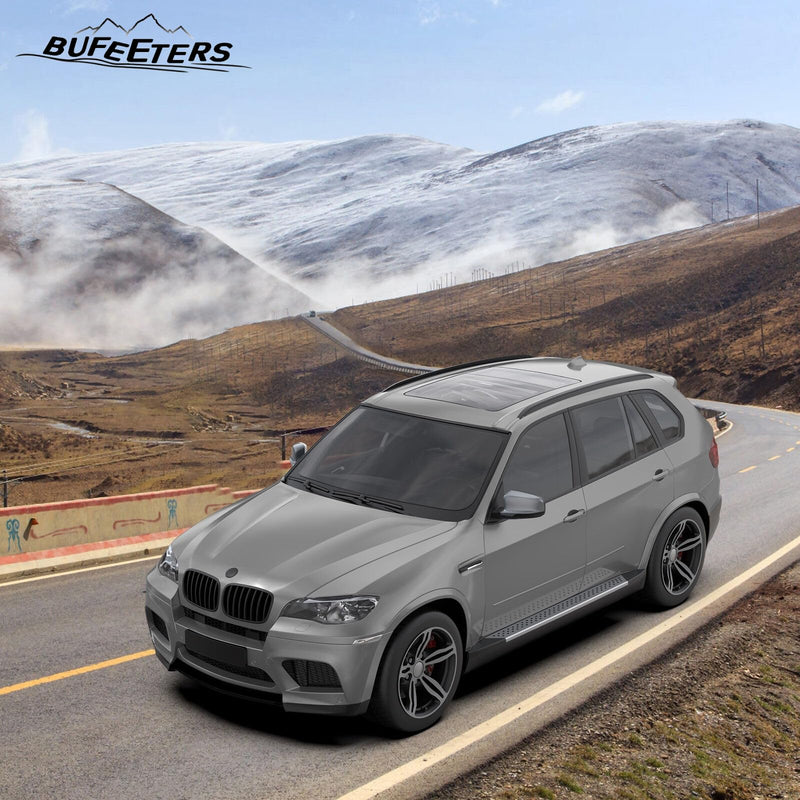 BUFEETERS Side Step Running Board Nerf Bar Fit for 2007 2008 2009 2010 2011 2012 2013 BMW X5,OE Style,Black&Silver