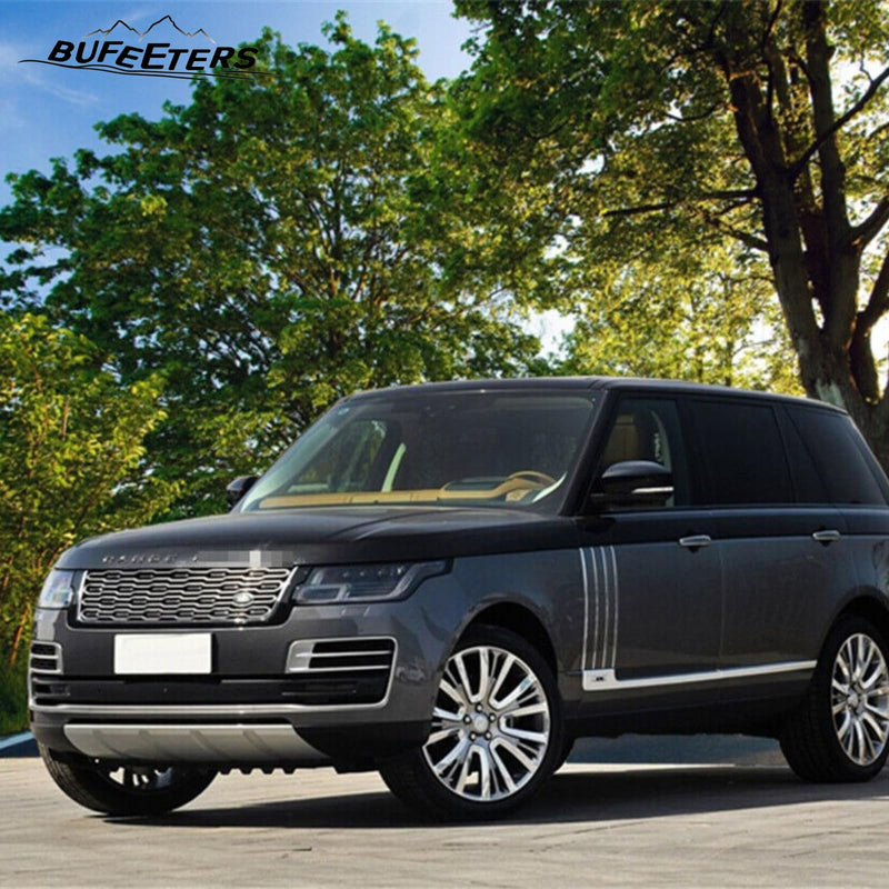BUFEETERS   Front Grille Mesh Vent Cover Grill Bar Fit For Range Rover 2018+ SVA,Black&Silver