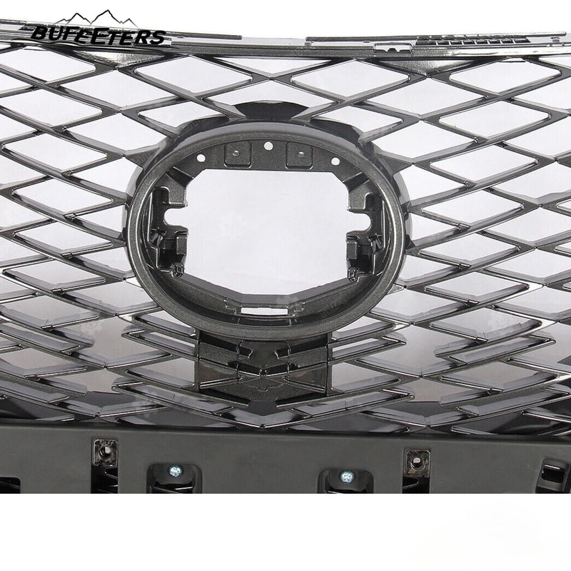 BUFEETERS  Front Bumper Grille Grey With Chrome Trim Surround Fit For 2018 2019 2020 2021 Lexus NX300 F Sport,OE Style,Chrome&Grey