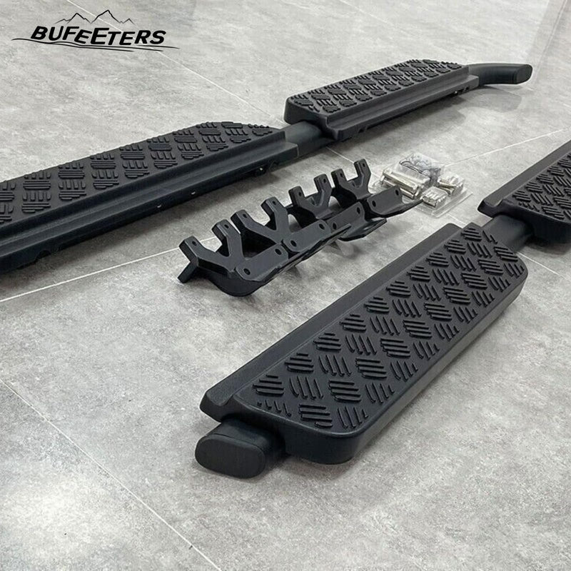 BUFEETERS Side Step Running Board Nerf Bar Fit For 2022 2023 2024 Land Rover Defender 130 4Door,Black