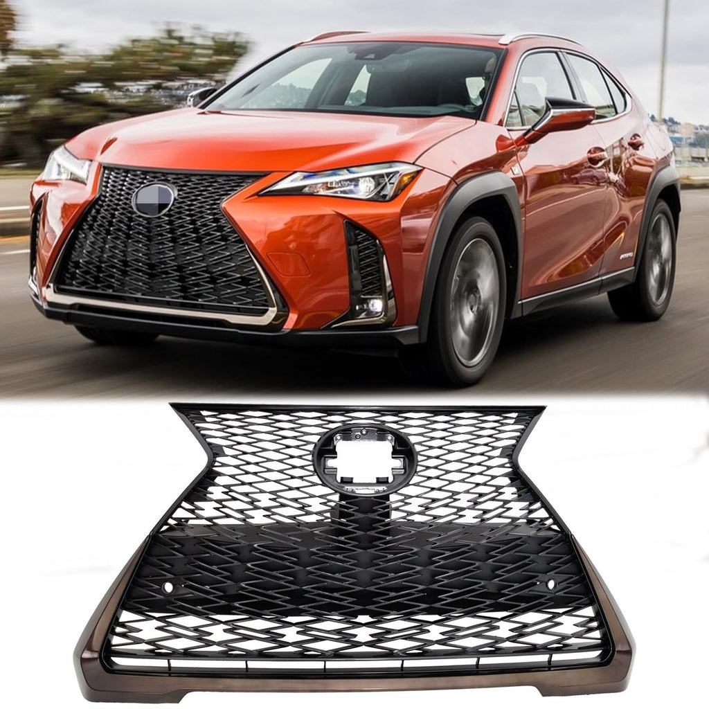 BUFEETERS  Front Bumper Grille Fit For 2019 2020 2021 2022 2023 Lexus UX250h UX200,OE Style,Black