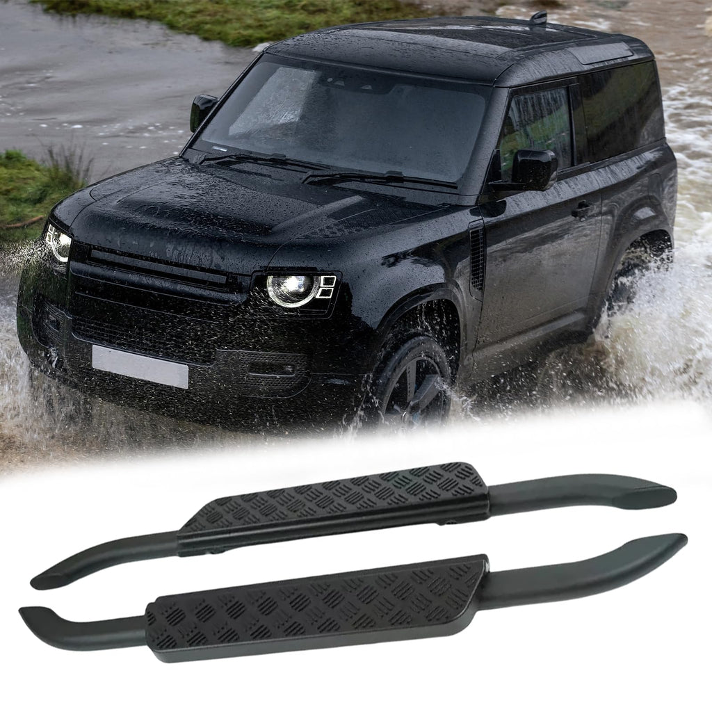 BUFEETERS  Side Step Running Board Nerf Bar Fit For 2020 2021 2022 2023 Land Rover Defender 90 L663,Black