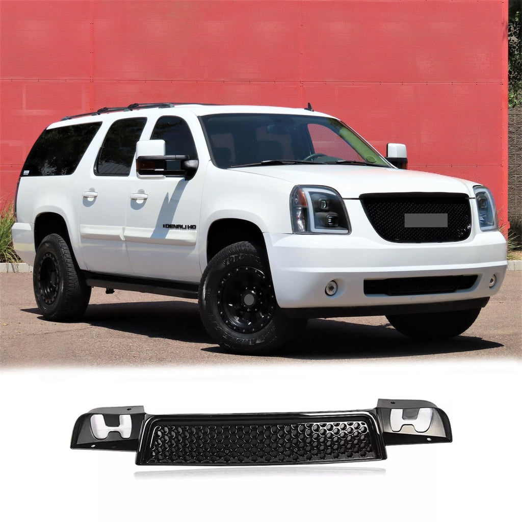 BUFEETERS Front Lower Grille Fit For 2007 2008 2009 2010 2011 2012 2013 2014 GMC Yukon/Yukon XL,Denali Style,Gloss Black