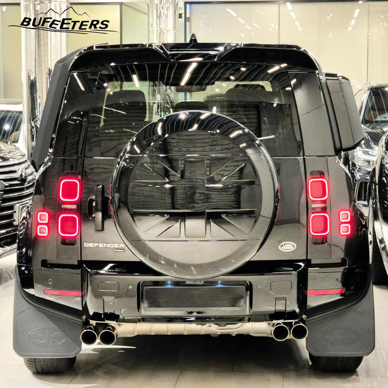 BUFEETERS Rear Spare Tire Cover for 2020 2021 2022 2023 2024 Land Rover Defender 90/110/130 Wheel Cover Gloss Black