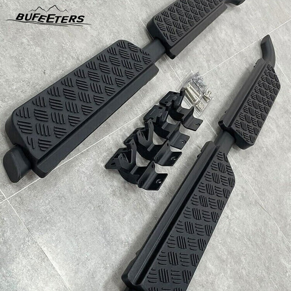 BUFEETERS Side Step Running Board Nerf Bar Fit For 2022 2023 2024 Defender 130 4Doors,Black